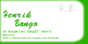 henrik bango business card